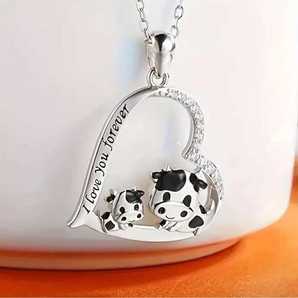 Cute Cow Necklace - Picture 2 of 3